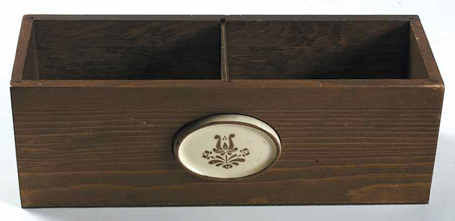 Village (Made in USA) Wood Divided Recipe Holder No Lid by Pfaltzgraff-1