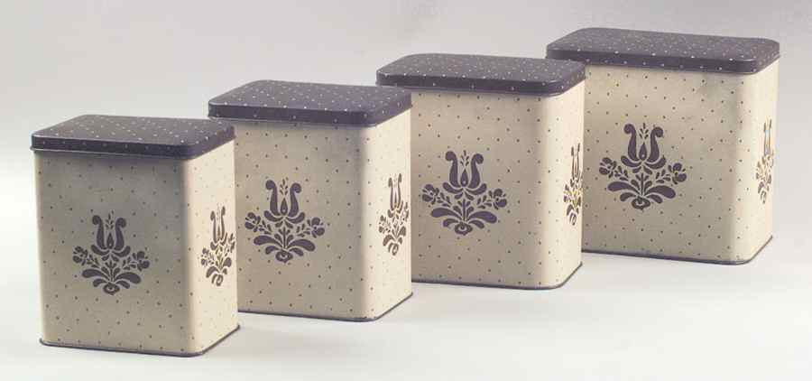 Village (Made in USA) Nested Storage Tin - Set of 4 by Pfaltzgraff-1