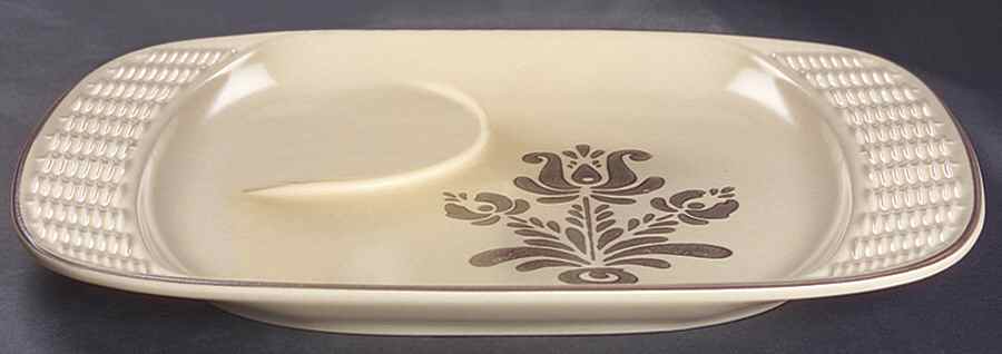 Village (Made in USA) Rectangular Basketweave Snack Tray by Pfaltzgraff-1