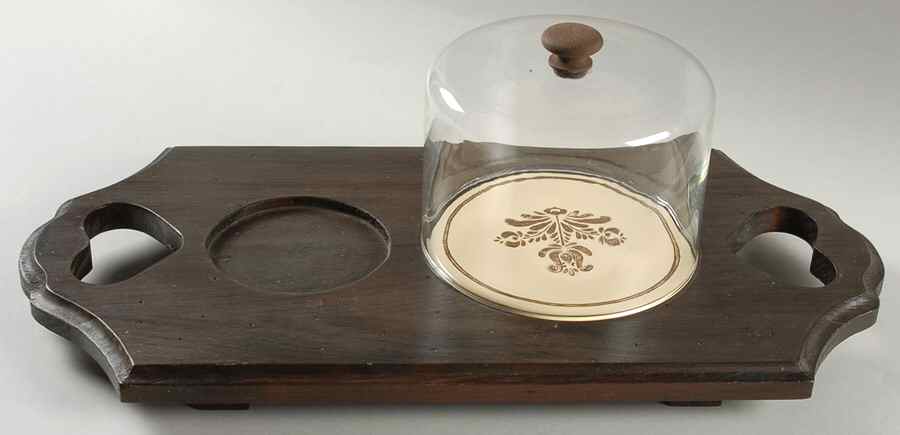Village (Made in USA) Wine and Cheese Tray with Dome, No Carafe by Pfaltzgraff-1