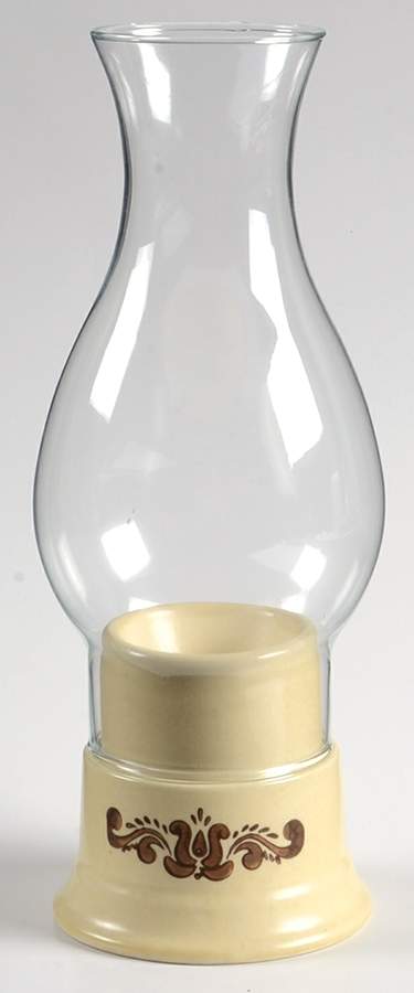 Village (Made in USA) Hurricane Lamp & Globe by Pfaltzgraff-1
