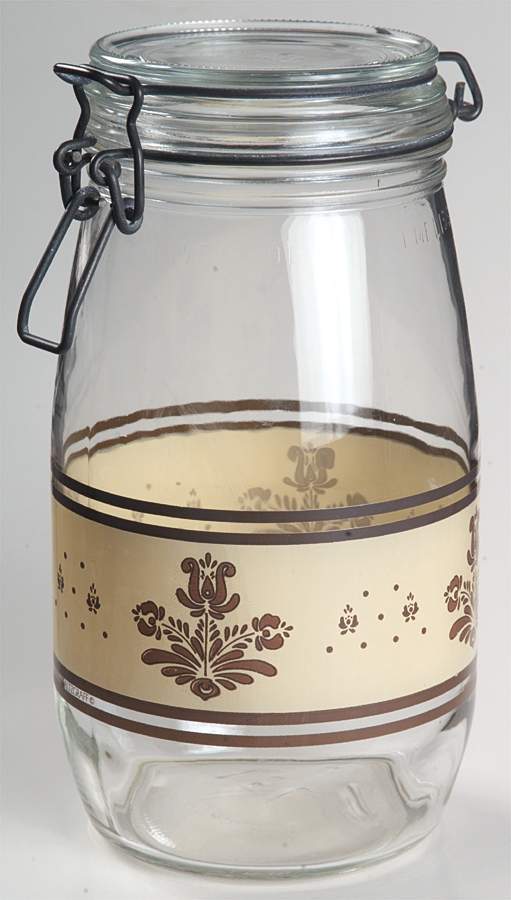 Village (Made in USA) 8" Glassware Canister with Hinged Lid by Pfaltzgraff-1