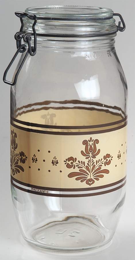 Village (Made in USA) 10" Glassware Canister with Hinged Lid by Pfaltzgraff-1