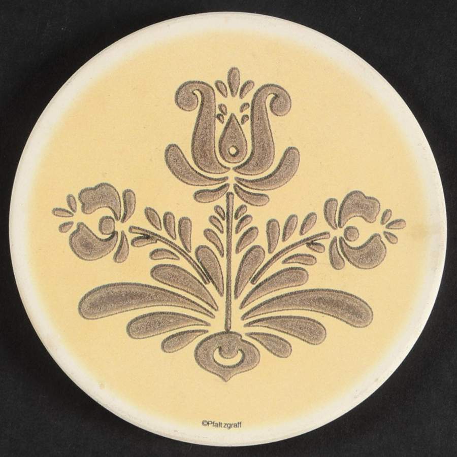 Village (Made in USA) Round (Thirsty) Stone Coaster by Pfaltzgraff-1