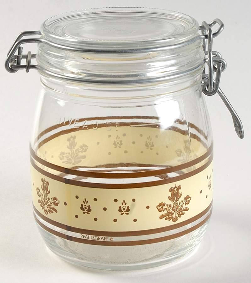 Village (Made in USA) 5" Glassware Canister with Hinged Lid by Pfaltzgraff-1