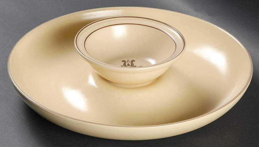 Village (Made in USA) Chip & Dip Set (Uses Soup/Cereal Bowl) by Pfaltzgraff-1