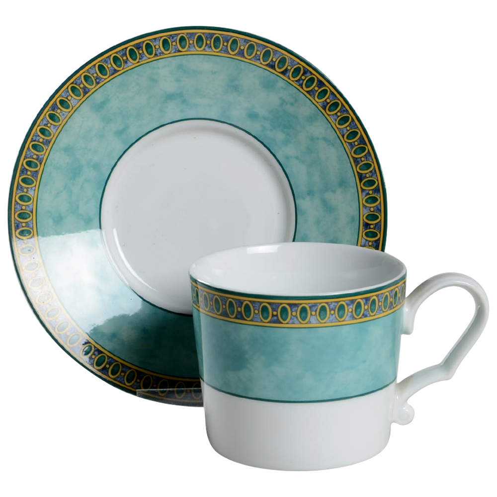 Vivaldi Flat Cup & Saucer Set by Pfaltzgraff-1