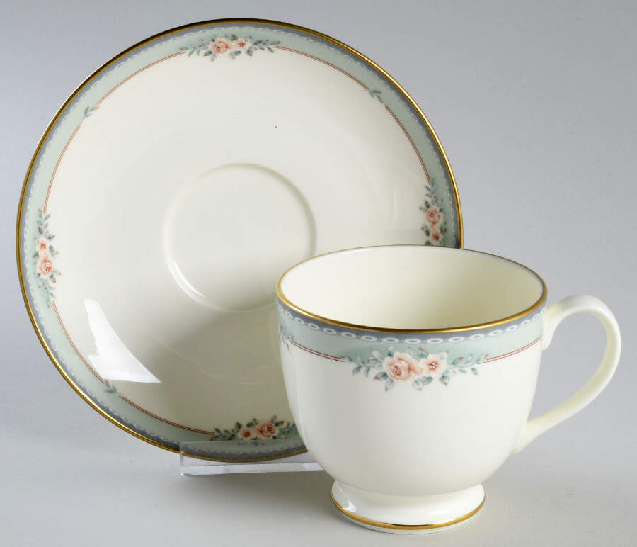 Whitney Footed Cup & Saucer Set by Pfaltzgraff-1