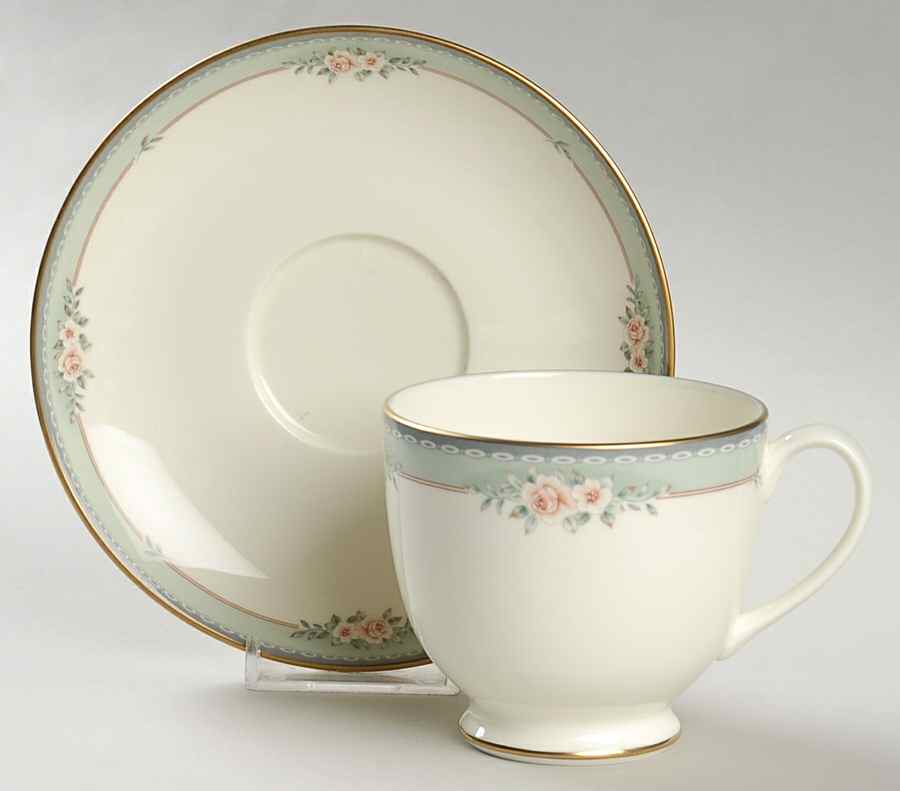 Whitney Footed Cup & Saucer Set by Pfaltzgraff-1