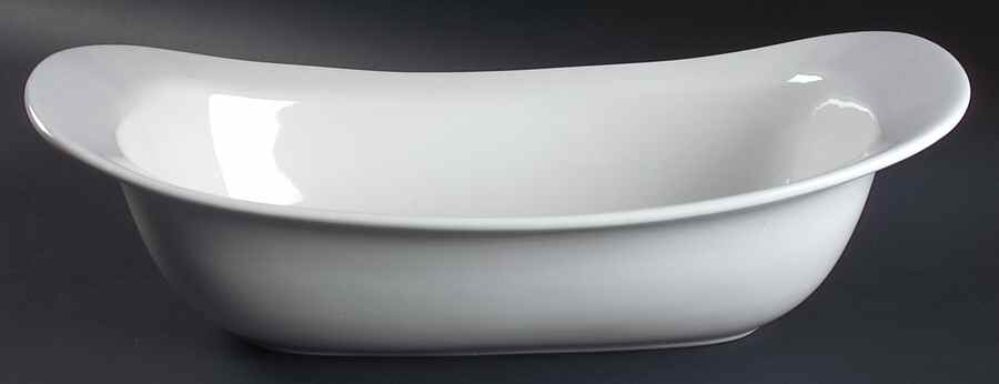 White Scoop Serving Bowl by Pfaltzgraff-1