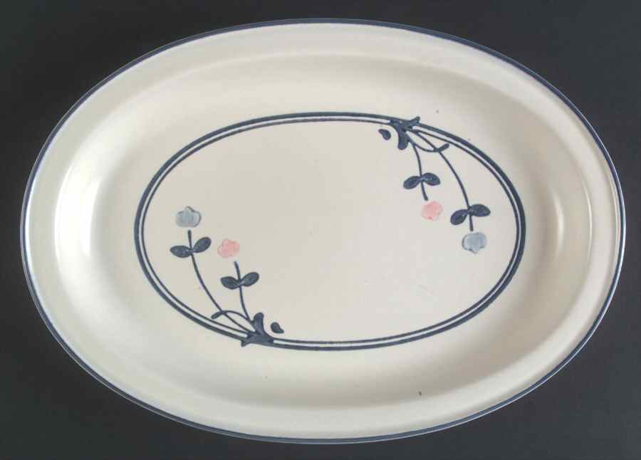 Windsong 14" Oval Serving Platter by Pfaltzgraff-1