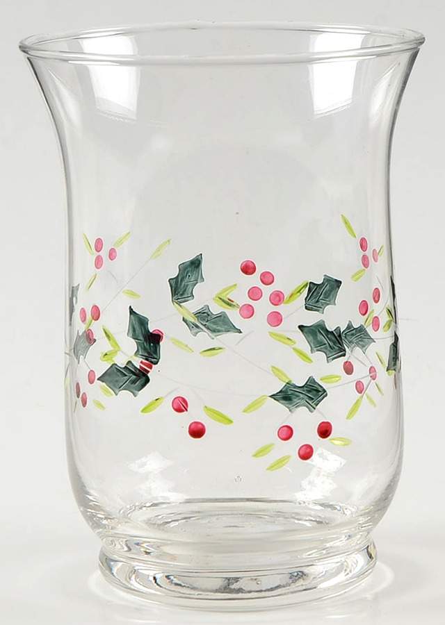 Winterberry 6" Glassware Hurricane by Pfaltzgraff-1