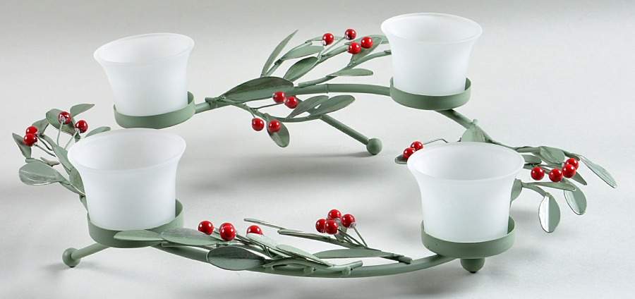 Winterberry Metal Votive Candleholder (Holds 4) by Pfaltzgraff-1
