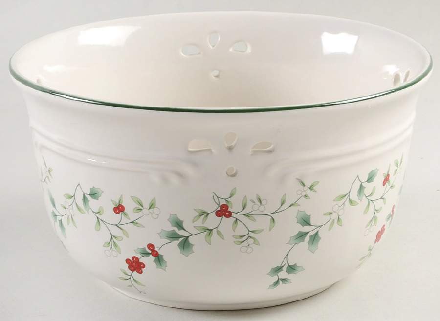 Winterberry 7'' Pierced Round Bowl by Pfaltzgraff-1