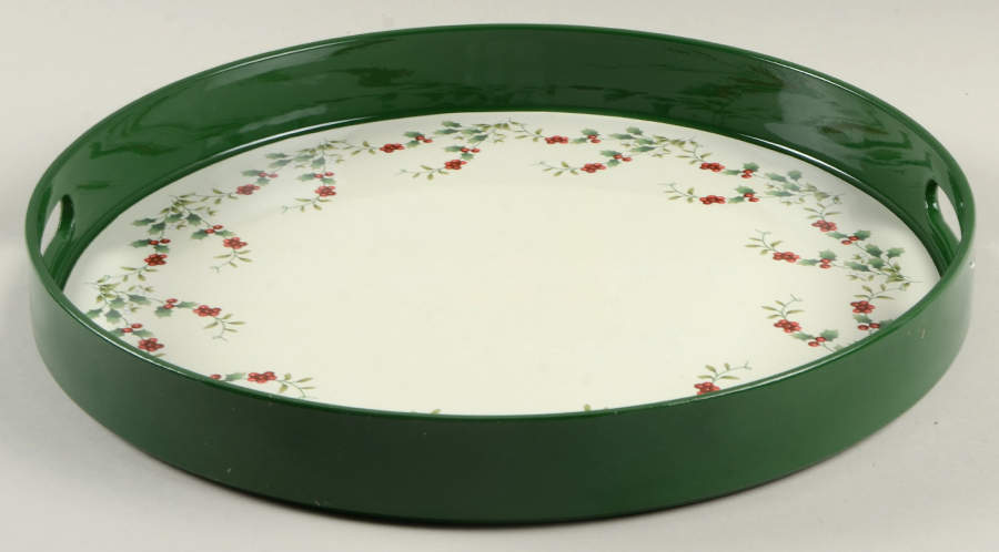 Winterberry 13" Round Melamine Tray by Pfaltzgraff-1
