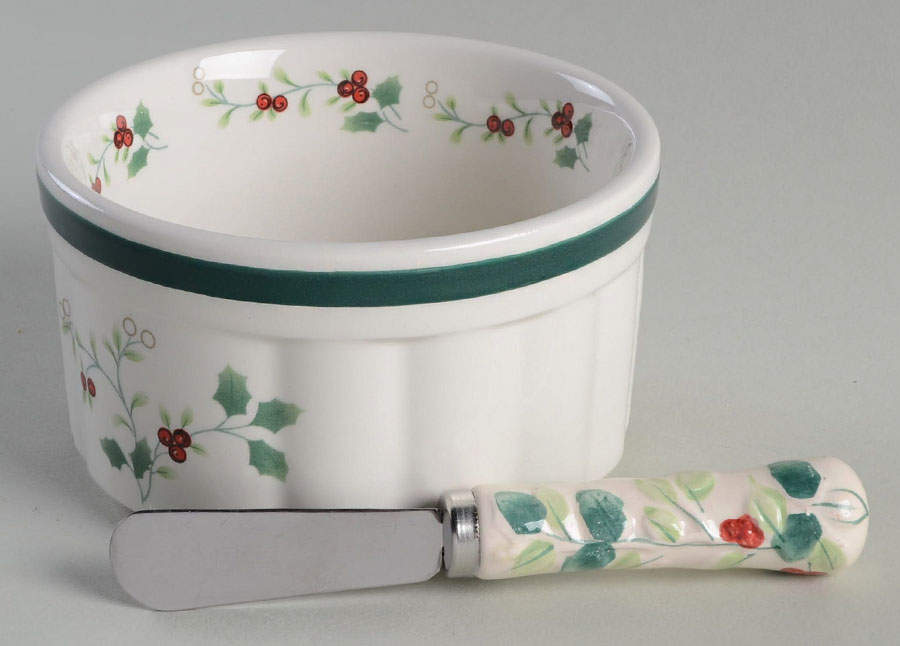 Winterberry Dip Bowl & Spreader Set by Pfaltzgraff-1