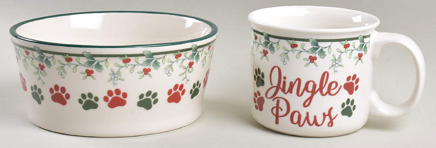 Winterberry Mug & Pet Bowl Set by Pfaltzgraff-1