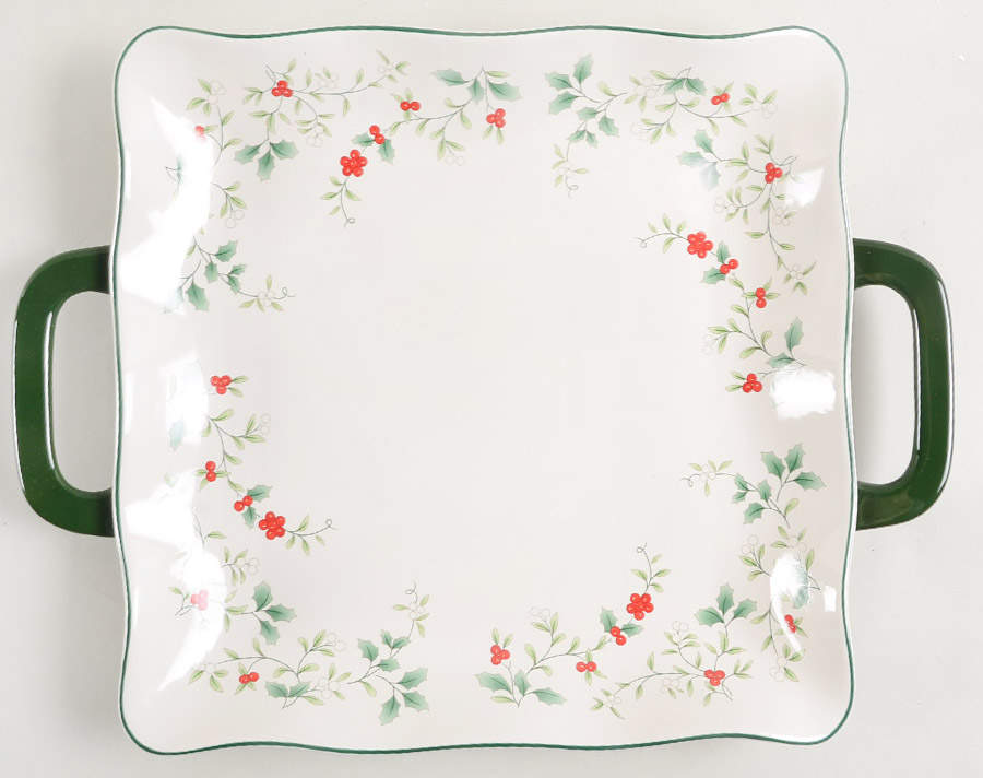 Winterberry 11" Square Handled Platter by Pfaltzgraff-1