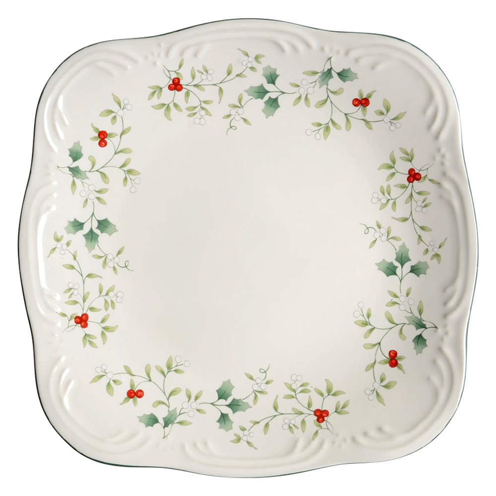 Winterberry Square Salad Plate - Set of 4 by Pfaltzgraff-1