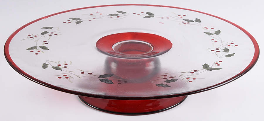 Winterberry 12" Glassware Cake Stand by Pfaltzgraff-1
