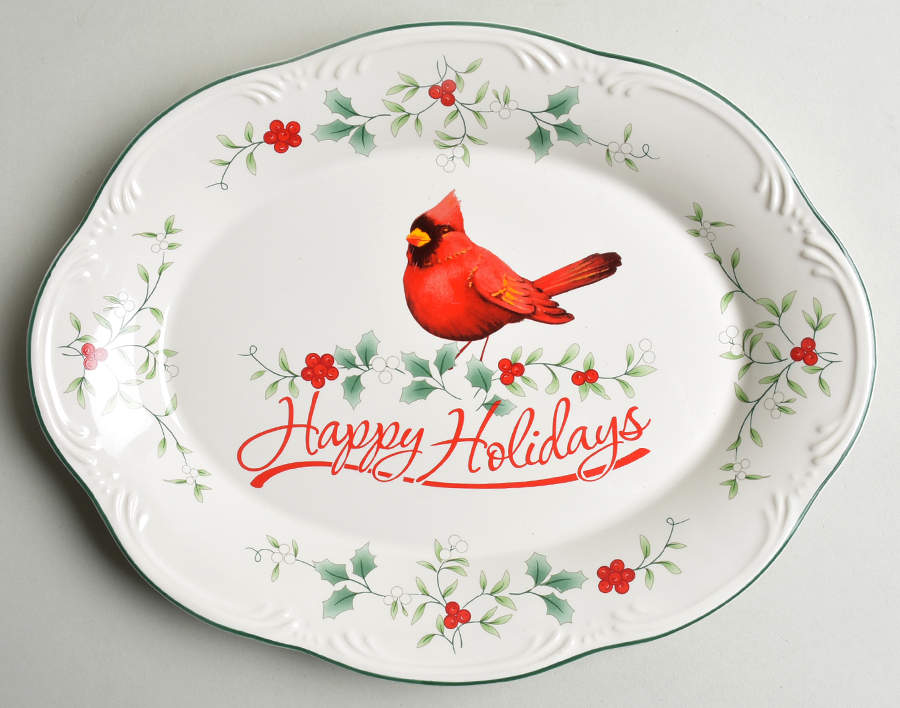 Winterberry 10" Oval Serving Platter by Pfaltzgraff-1