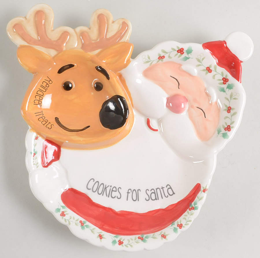 Winterberry "Cookies for Santa" Figural Plate by Pfaltzgraff-1