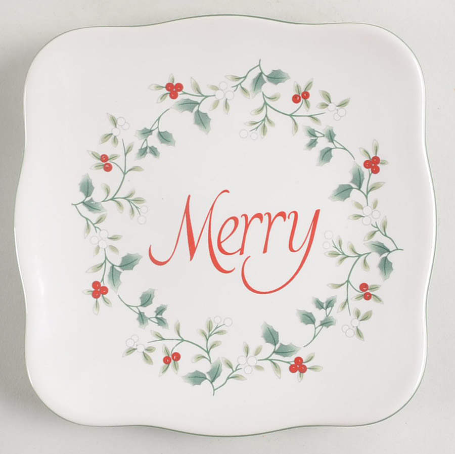 Winterberry Square Appetizer Plate by Pfaltzgraff-1