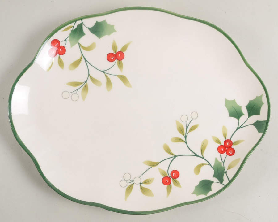 Winterberry 12" Oval Serving Platter by Pfaltzgraff-1