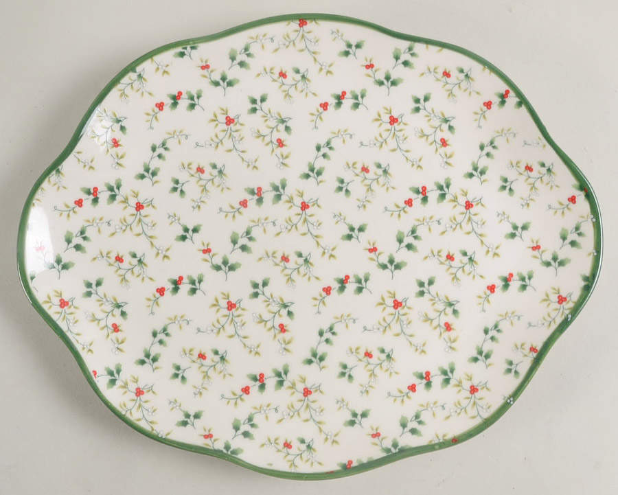 Winterberry 10" Oval Serving Platter by Pfaltzgraff-1