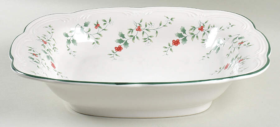Winterberry 14" Square Pasta Serving Bowl by Pfaltzgraff-1