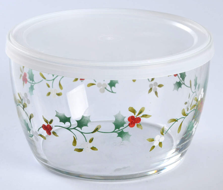 Winterberry Glassware All Purpose Bowl & Plastic Lid by Pfaltzgraff-1