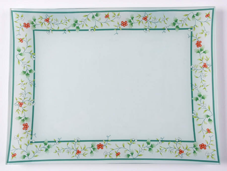 Winterberry 15" Glassware Square Platter by Pfaltzgraff-1