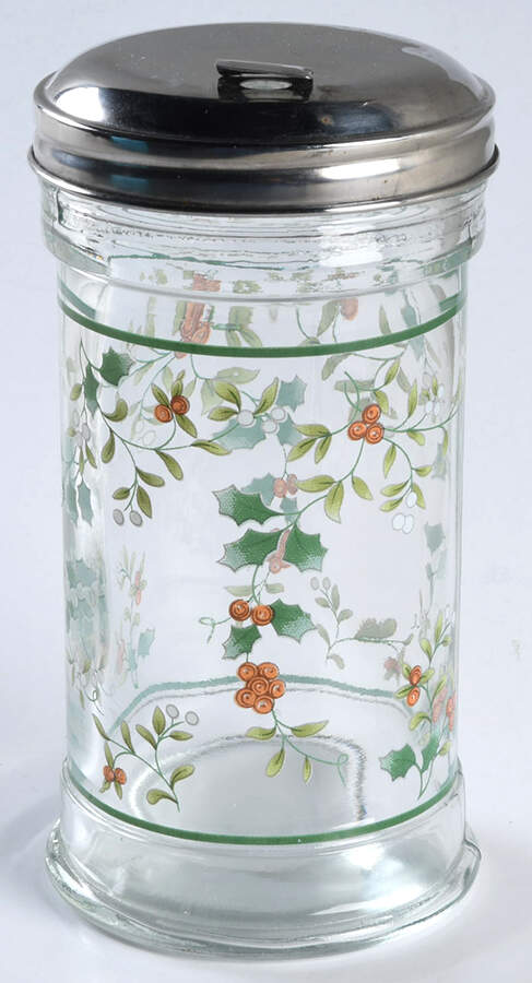 Winterberry Glassware Sugar Shaker & Metal Lid by Pfaltzgraff-1