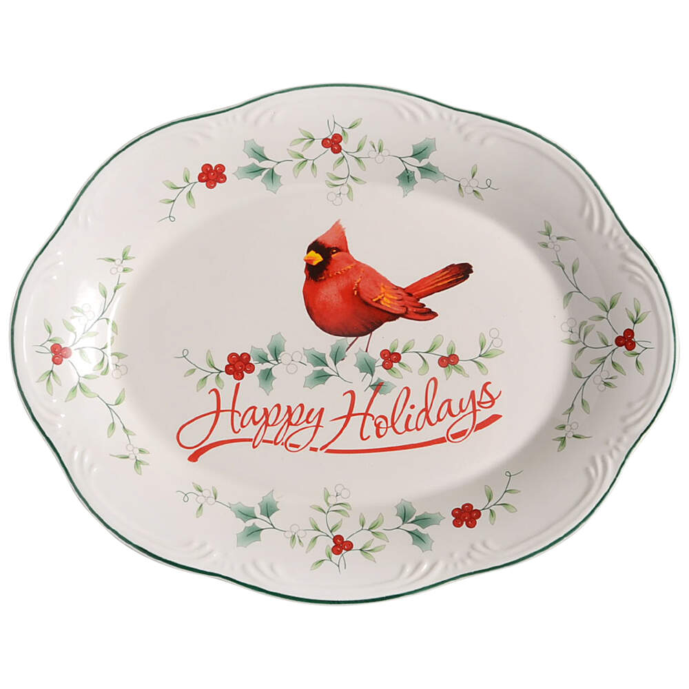 Winterberry Oval Holiday Platter by Pfaltzgraff-1