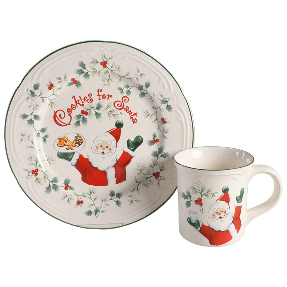 Winterberry Cookies and Milk for Santa Set by Pfaltzgraff-1