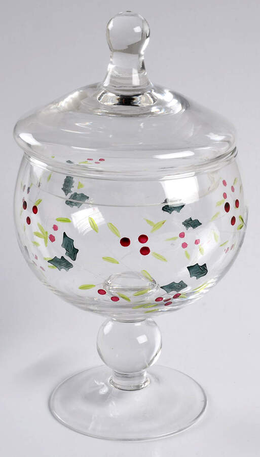 Winterberry Glassware Candy Jar & Lid by Pfaltzgraff-1