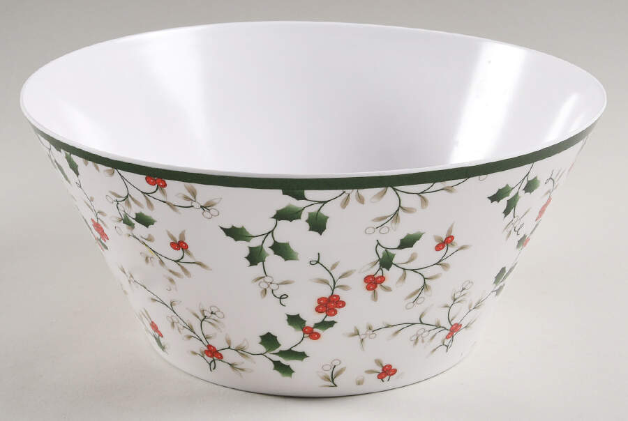 Winterberry 10" Large Melamine Salad Serving Bowl by Pfaltzgraff-1