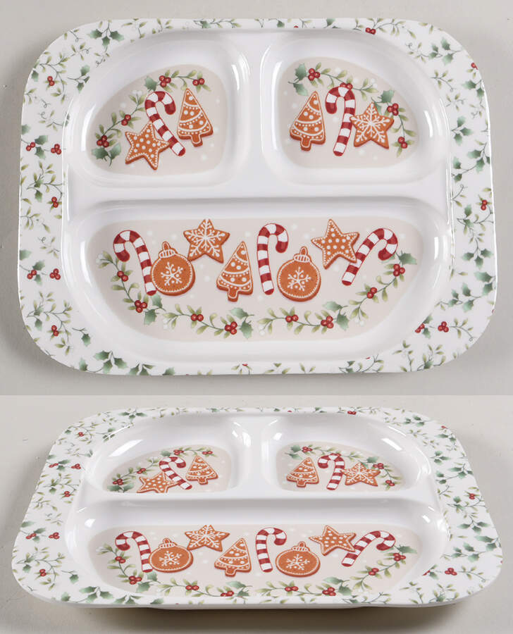 Winterberry Melamine Divided Child's Plate by Pfaltzgraff-1