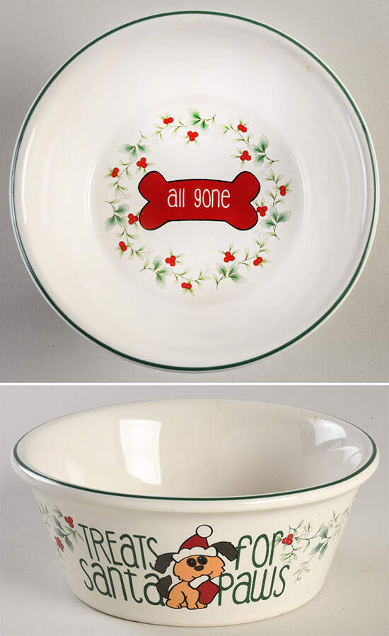 Winterberry Small Dog Bowl by Pfaltzgraff-1