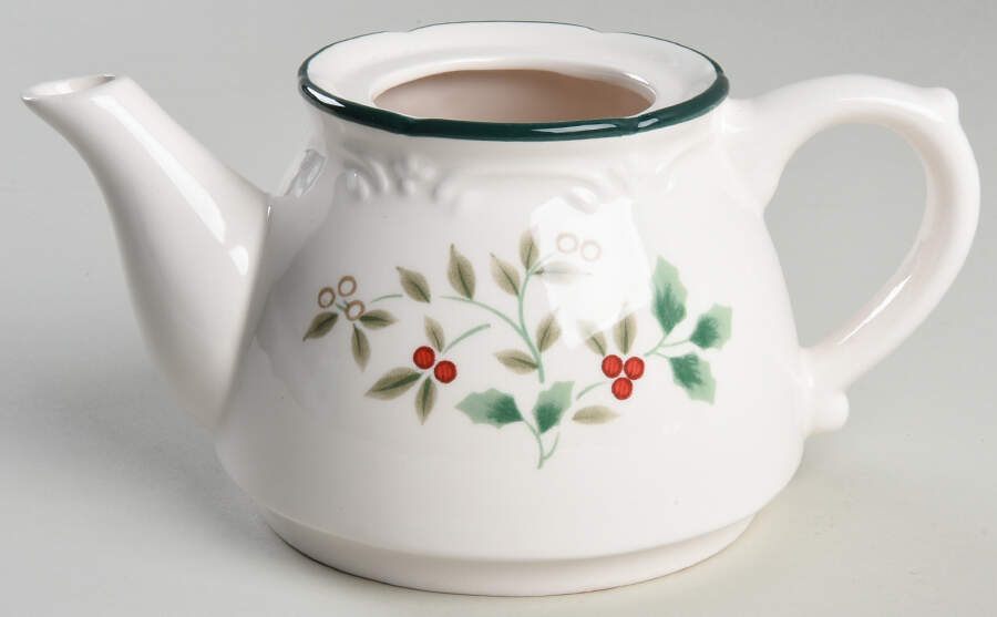 Winterberry Individual Teapot with Cup Teapot No Lid by Pfaltzgraff-1