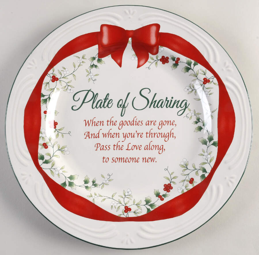 Winterberry Red Ribbon Sharing Plate by Pfaltzgraff-1