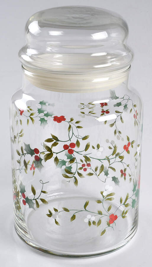Winterberry Glassware Candy Jar & Lid by Pfaltzgraff-1