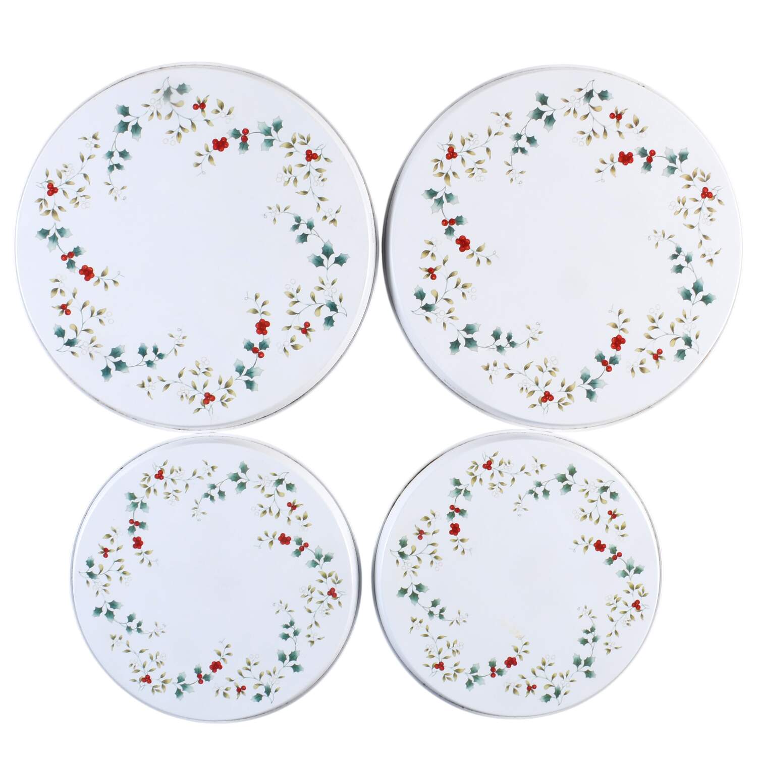 Winterberry Round Steel Stove Cover - Set of 4 by Pfaltzgraff-1