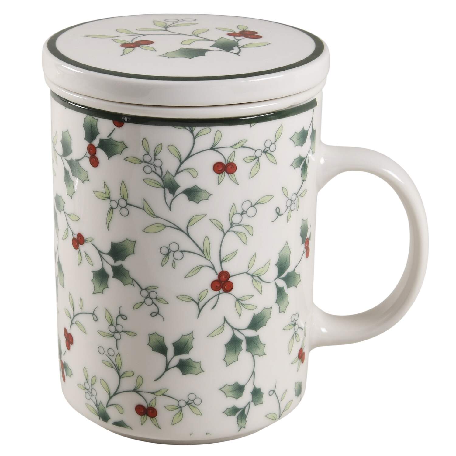 Winterberry Mug with Lid & Infuser by Pfaltzgraff-1