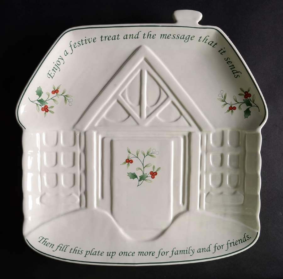 Winterberry House Shape Sharing Plate by Pfaltzgraff-1