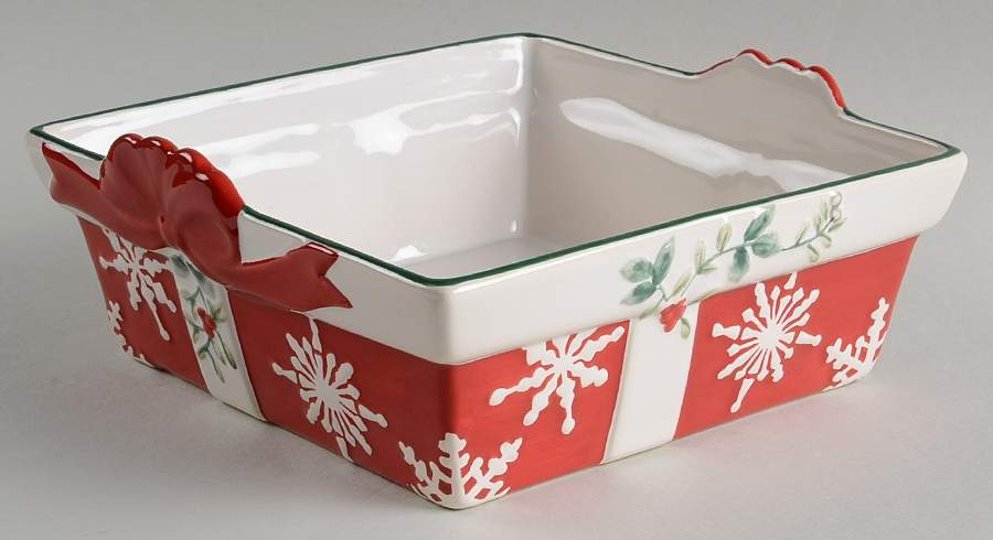 Winterberry 8" Square Serving Bowl by Pfaltzgraff-1
