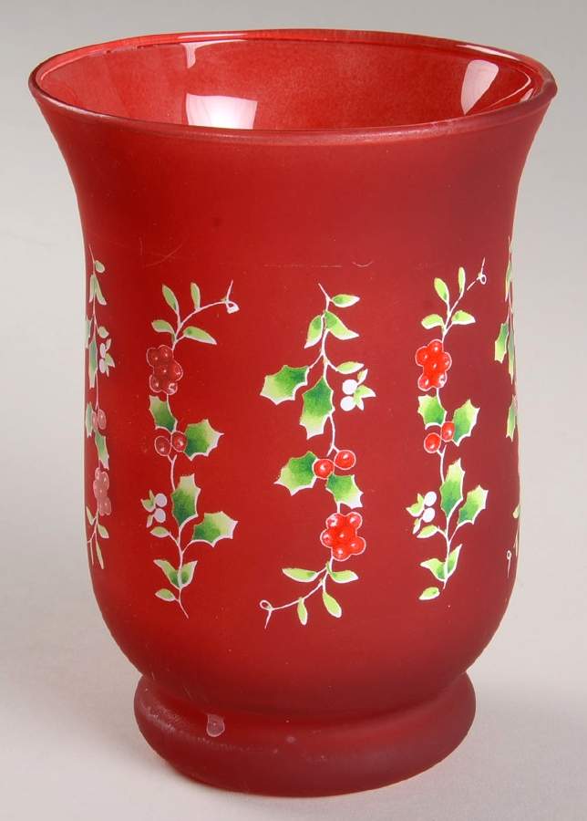 Winterberry 1 Piece Glassware Hurricane Lamp by Pfaltzgraff-1