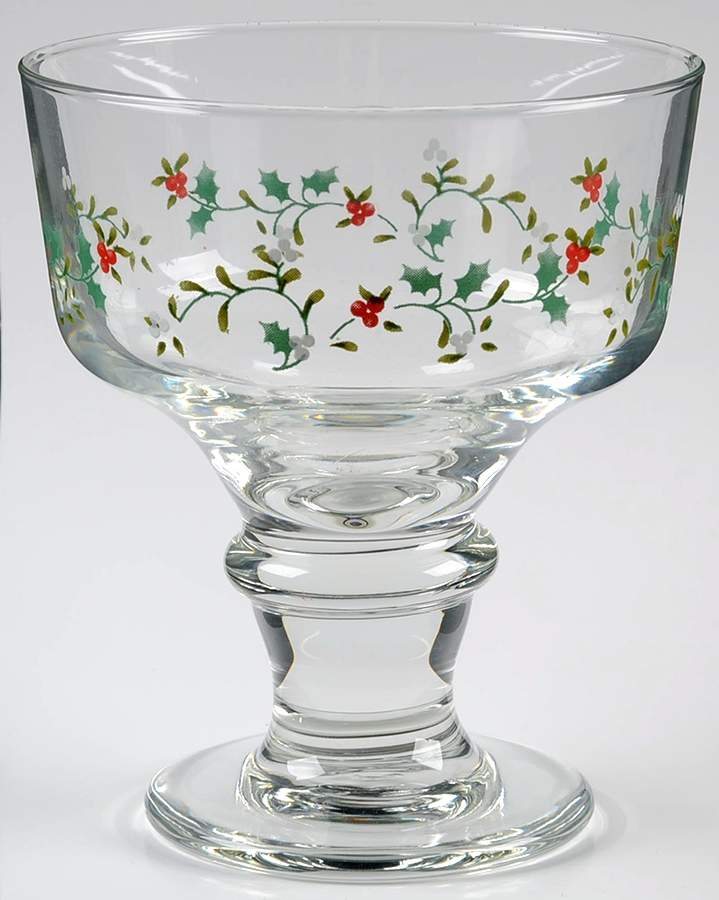 Winterberry Glassware Footed Dessert by Pfaltzgraff-1