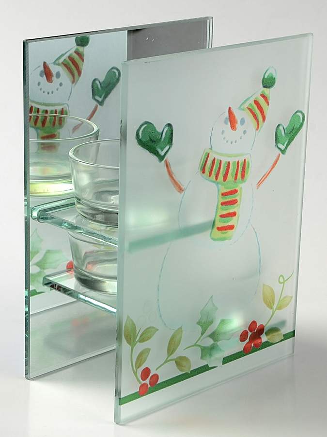 Winterberry Glass 2 Light Tea Light Candle Holder by Pfaltzgraff-1