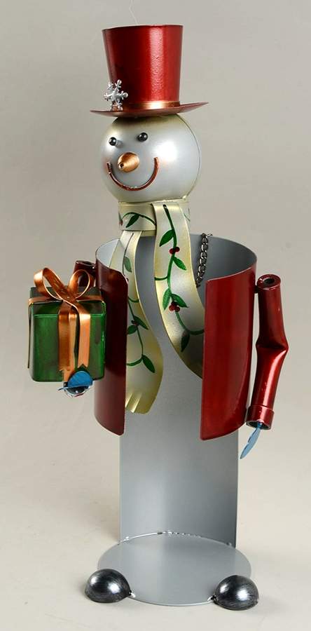 Winterberry Snowman Wine Bottle Holder by Pfaltzgraff-1